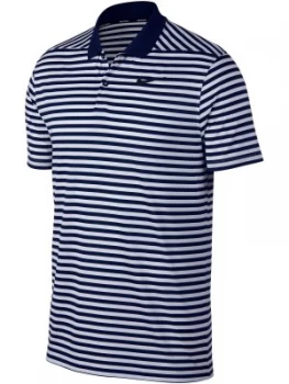 Mens Nike Victory Stripe Polo Blue