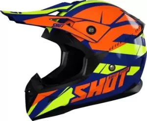 Shot Pulse Revenge Motocross Helmet, blue-orange Size M blue-orange, Size M