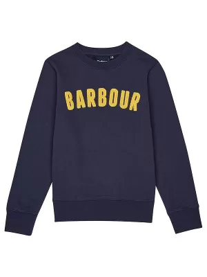 Barbour Boys' Prep Logo Crew Neck Sweatshirt - Navy - L (10-11 Years)