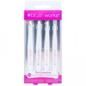 Brushworks Tweezers HD Combination Tweezer Set - White