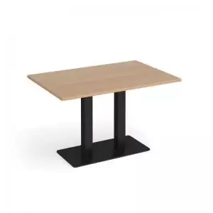 Eros rectangular dining table with flat Black rectangular base and