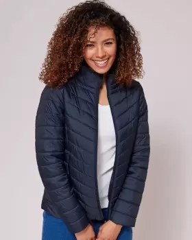 Cotton Traders Womens Lightweight Quilted Jacket in Blue