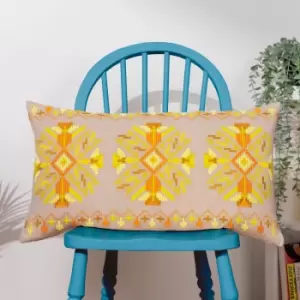 Kalina Cushion Yellow, Yellow / 35 x 60cm / Polyester Filled