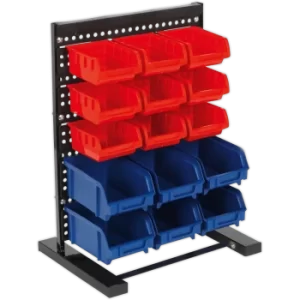 Sealey Freestanding Bench Rack and 15 Storage Bins