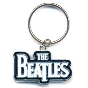 The Beatles - Drop T Logo (White) Keychain