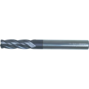 Series 86 10.00X2.0MM Carbide 4 Flute Plain Shank Corner Radius End Mills - Q Coat