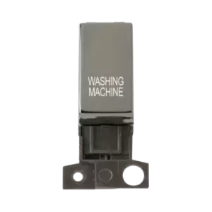 Click Scolmore MiniGrid 13A Double-Pole Ingot Washing Machine Switch Black Nickel - MD018BN-WM