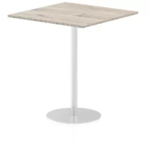 Italia Poseur Table Square 1000/1000 Top 1145 High Grey Oak