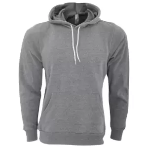 Bella + Canvas Unisex Pullover Polycotton Fleece Hooded Sweatshirt / Hoodie (M) (Heather Grey)