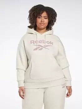 Reebok Identity Logo Fleece Hoodie (plus Size), Black, Size 3X, Women