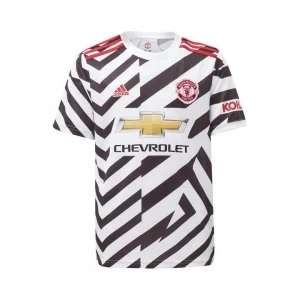 adidas Manchester United Third Shirt 2020 2021 Junior - White/Black