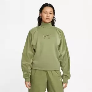 Nike Air Womens Corduroy Fleece Top - Green