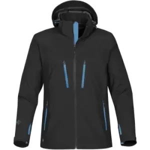 Stormtech Mens Patrol Softshell Jacket (M) (Black/Electric Blue)