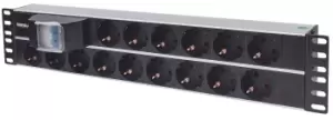 Intellinet 19" 2U Rackmount 15-Way Power Strip - German Type",...