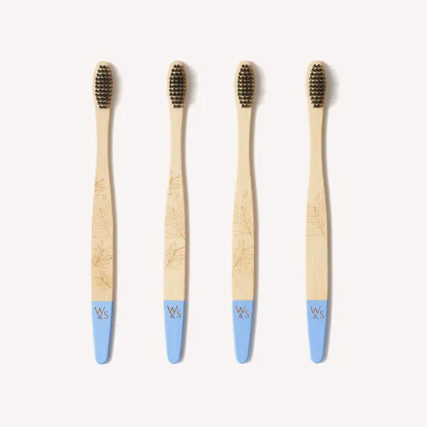 Wild & Stone Bamboo Firm Wave Bristles Toothbrush 4Pcs