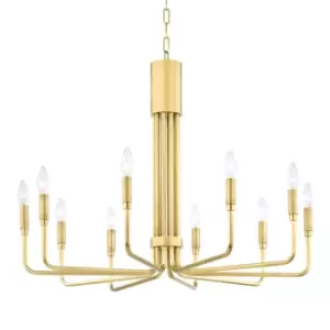 Brigitte 10 Light Large Pendant Brass