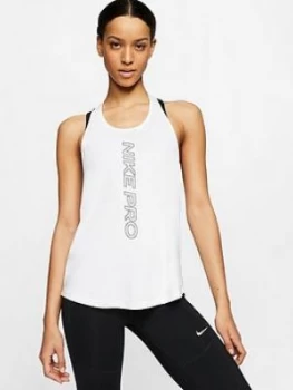 Nike Pro Training Elastika Tank Top - White Size M Women