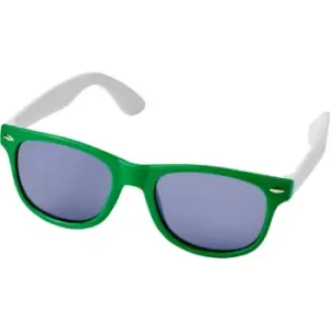 Bullet Unisex Adult Sun Ray Colour Block Sunglasses (One Size) (Green/White)