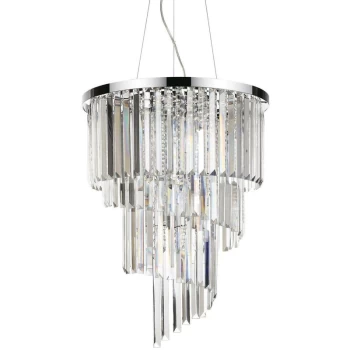 Ideal Lux Carlton - 12 Light Pendant Light Chrome, E14