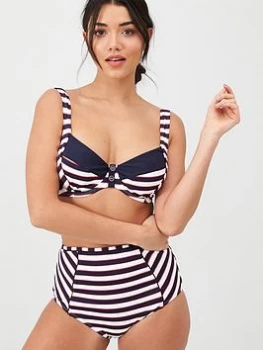 Panache Lucile Balconnet Bikini Top - Navy/Stripe, Navy Stripe, Size 38H, Women