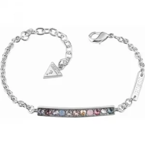 Ladies Guess Rhodium Plated Miami Bracelet