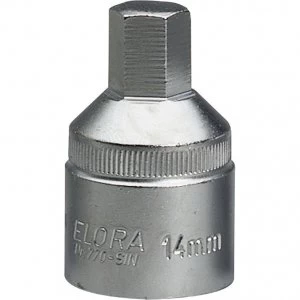 Elora 3/4" Drive Hexagon Socket Bit Metric 3/4" 14mm