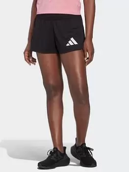 adidas Pacer 3-bar Knit Shorts, Black/White Size M Women