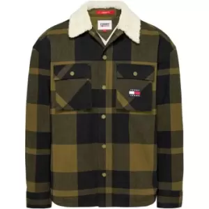 Tommy Jeans Tjm Check Sherpa Lined Overshirt - Green