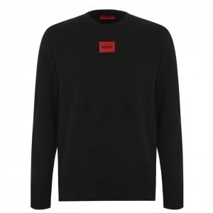 Hugo Boss Duragol Red Patch Logo Sweatshirt Black Size M Men