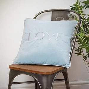 Love Velvet Cushion Pastel Blue 42cm