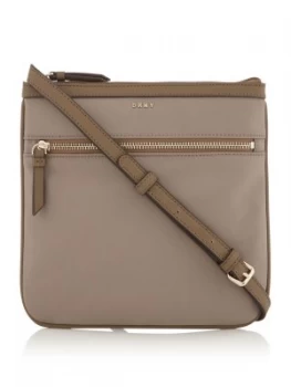 DKNY Casey zip pocket cross body bag Neutral