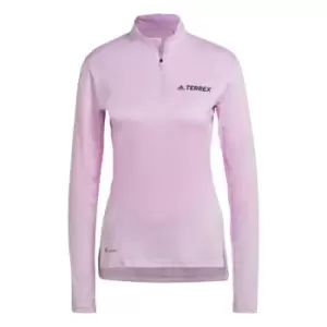 adidas Terrex Multi Half-Zip Tee Womens - Purple