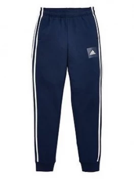 Adidas Boys 3 Stripe Pants - Navy