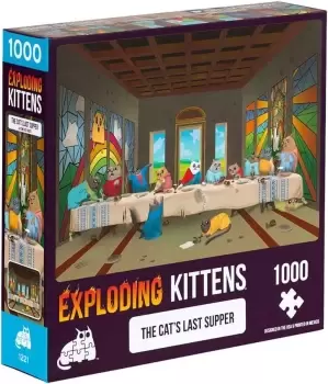 Exploding Kittens The Cat's Last Supper Jigsaw Puzzle - 1000 Pieces