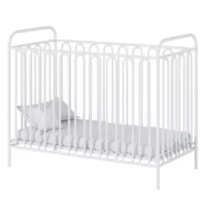 Vintage Metal Baby Cot White