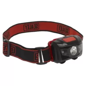 Sealey Head Torch 3W SMD & 2 Red LED 3 x AAA Cell