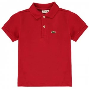 Lacoste Junior Boys Pique Logo Polo Shirt - Red