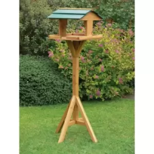 Traditional Wooden Garden Bird Seed Feeder Table