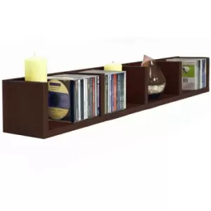 Watsons - virgo - 84 cd / 56 dvd / Bluray / Video Media Wall Storage Shelf - Dark Oak - Dark Oak