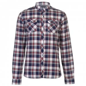 Firetrap Blackseal Herringbone Check Shirt - Red/White