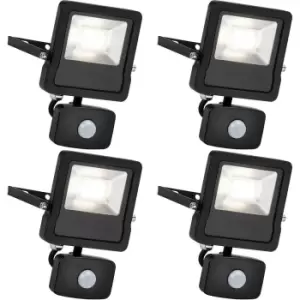 4 PACK Outdoor IP65 Automatic Floodlight - 20W Cool White LED - PIR Sensor