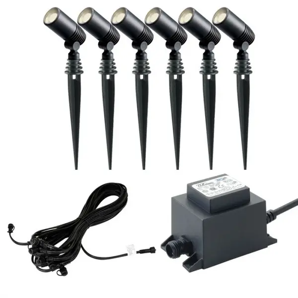 Techmar Techmar Plug and Play - Alder LED Garden Spotlight Kit - 6 Lights