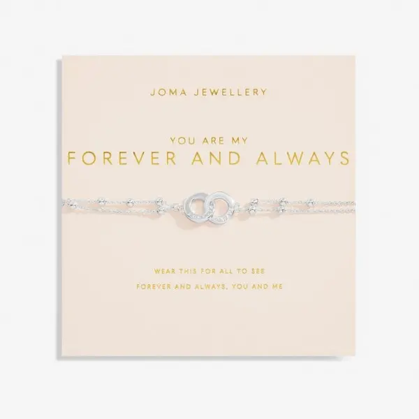 You Are My Forever Always Silver Plated 18cm + 3cm Bracelet 6736