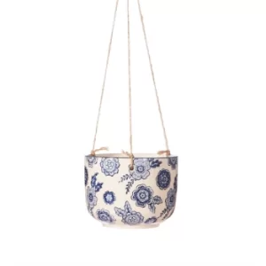 Sass & Belle Blue Willow Hanging Planter