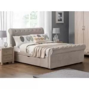 Julian Bowen Ravello Storage Bed in Mink Velvet - Super King