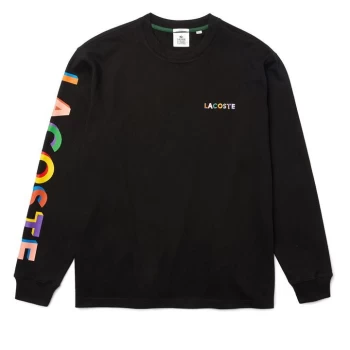 Lacoste Multi Word Long Sleeve Sweatshirt - Black 031