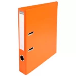 Prem'Touch Lever Arch File PVC A4, 50mm 2 Ring, Orange, Pack of 10