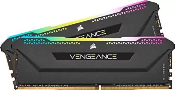 Corsair Vengeance Black RGB Pro SL 16GB Memory Kit (2 x 8GB), DDR4, 3200MHz (PC4-25600), CL16, XMP 2.0