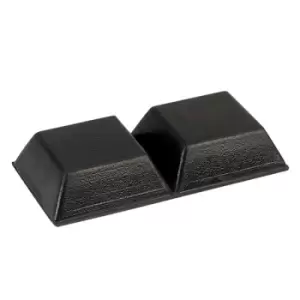 R-TECH 310040 Flat Square Rubber Feet 20.5 x 20.5 x 7.6 - Black - ...