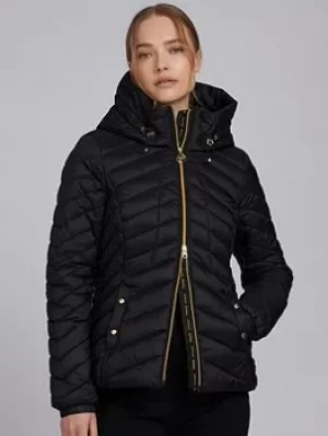 Barbour International Sitka Quilt -black, Black, Size 8, Women